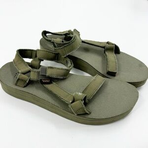 ✅ Teva Canvas Midform Universal Sandal ARMY GREEN SIZE‎ 11